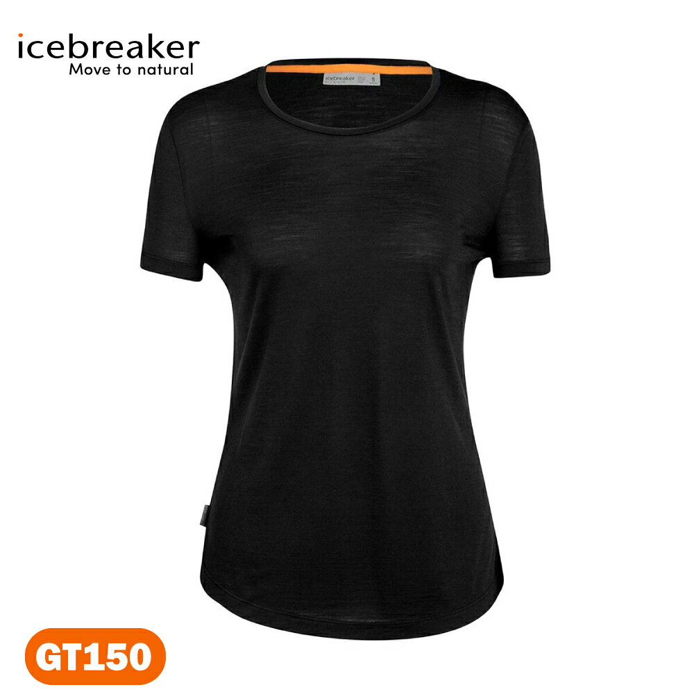 【Icebreaker 紐西蘭 女 Sphere II Cool-Lite 圓領短袖上衣-GT150《黑》】IB0A56D3