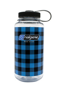 美國《Nalgene》專業水壺 1000cc寬嘴水壼 682020-0131 藍色格子 (限量版)