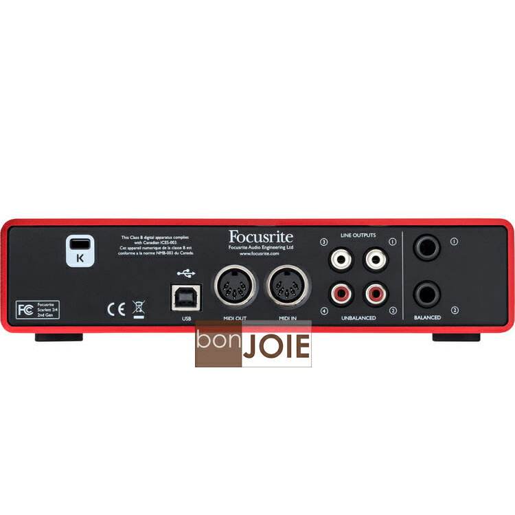 ::bonJOIE:: 美國進口 第二代 Focusrite Scarlett 2i4 (2nd Gen) USB 錄音介面 (全新盒裝) 2in/4out Audio Interface 錄音盒 錄音卡 4