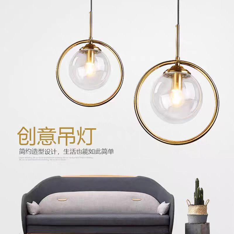 臺灣公司貨 110V 客製化 北歐創意簡約吧臺書房臥室床頭蠟燭魔豆燈玻璃吊燈 快速發貨