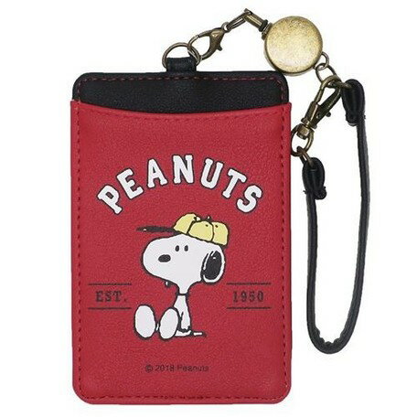 大賀屋 日貨 史努比 票卡套 悠遊卡 證件套 學生證 銀行卡 皮質卡套 卡包 SNOOPY 正版 J00014917