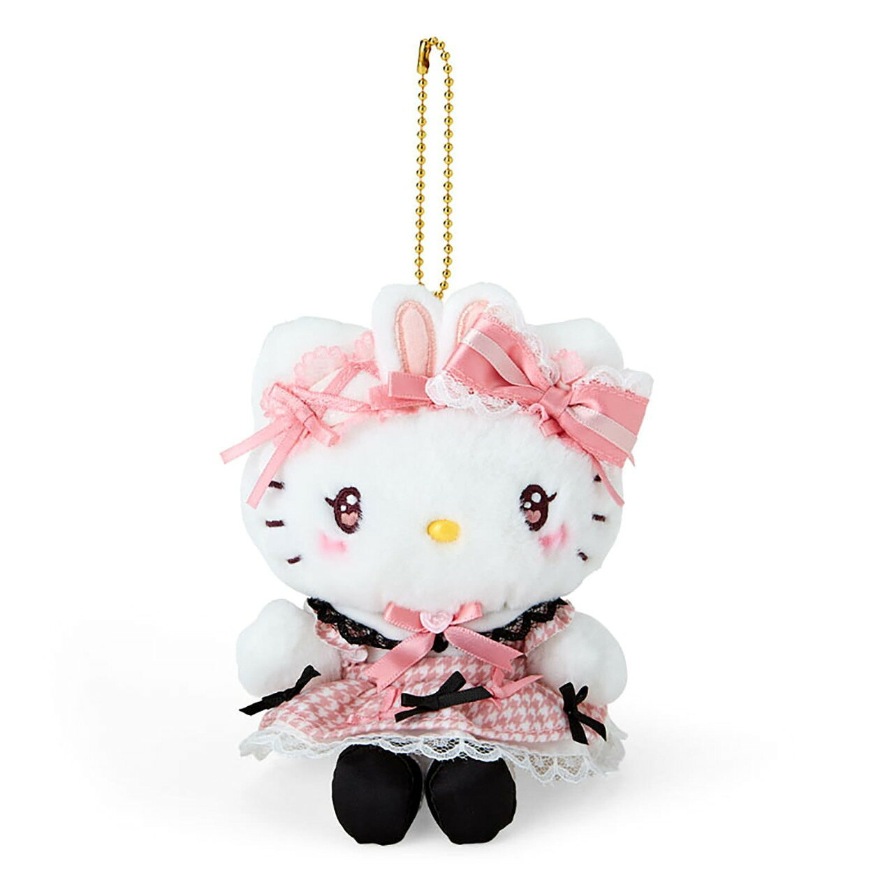【震撼精品百貨】Hello Kitty 凱蒂貓~日本三麗鷗sanrio KITTY絨毛玩偶吊飾-緞帶*41449