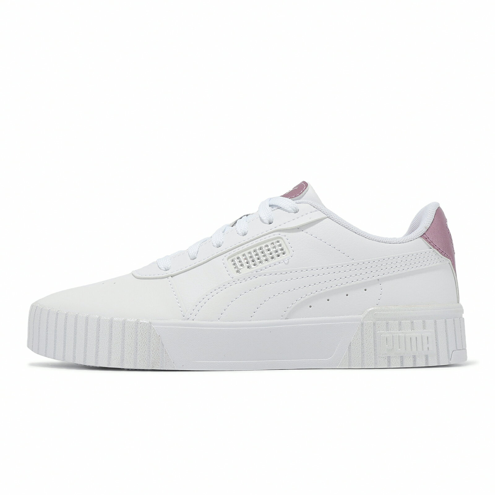 Puma 休閒鞋 Carina 2.0 Girlpower 女鞋 白 粉 炫彩 皮革 復古 小白鞋 39509501