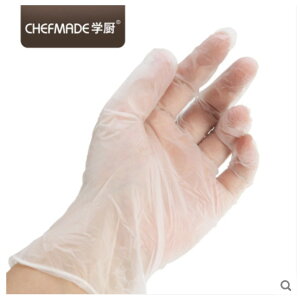 【學廚WK9419-一次式手套】50入 PVC手套 家務清潔手套 防粘 衛生醫療級 食品級 M號 中號