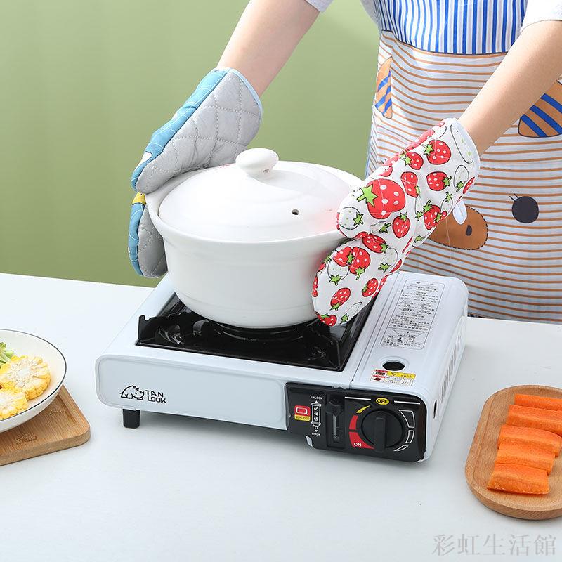2只加厚微波爐手套耐高溫隔熱廚房家用防熱烤箱烤爐烘焙專用防燙