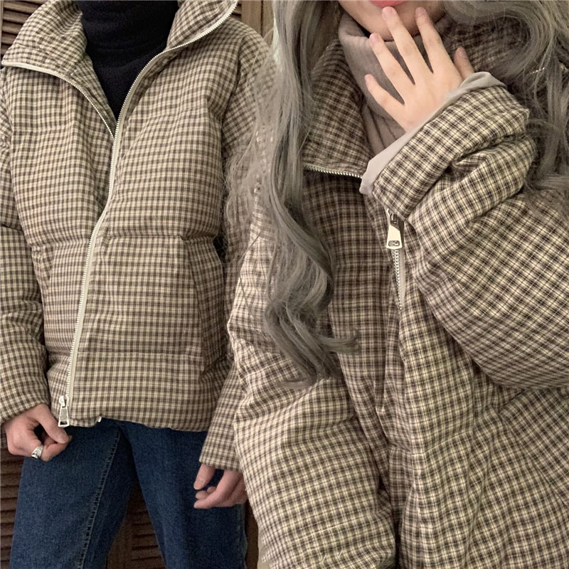 轉角1號精品女裝店~情侶款棉服女裝韓版冬季寬松簡約外套學生潮1入