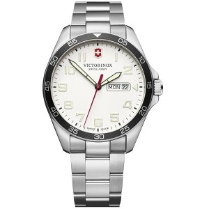 VICTORINOX 瑞士維氏 SWISS ARMY瑞士維氏Fieldforce時尚手錶(VISA-241850)-42mm-白面鋼帶【刷卡回饋 分期0利率】【跨店APP下單最高20%點數回饋】