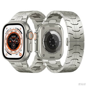 鋼鐵俠不鏽鋼錶帶 機械錶男生 適用於Apple Watch 9 8 7 6 45mm Ultra 49mm 蘋果精鋼錶帶