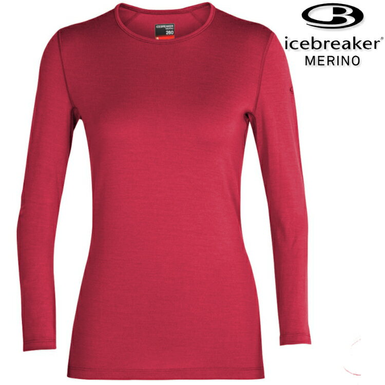Icebreaker Tech BF260 女款 圓領長袖上衣/美麗諾羊毛排汗衣 104387 059 波爾多紫