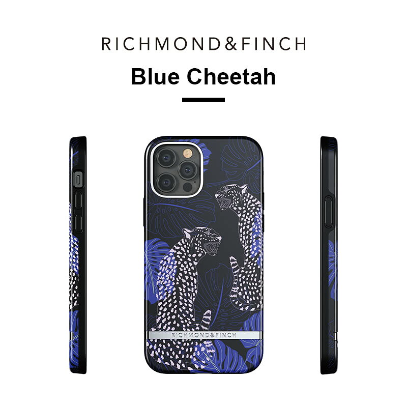 Richmond&Finch iPhone 12/12 Pro 6.1吋 RF瑞典手機殼(寶藍花豹)