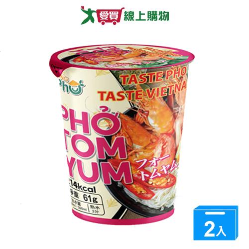 王麵河粉酸辣蝦湯風味61g【兩入組】【愛買】