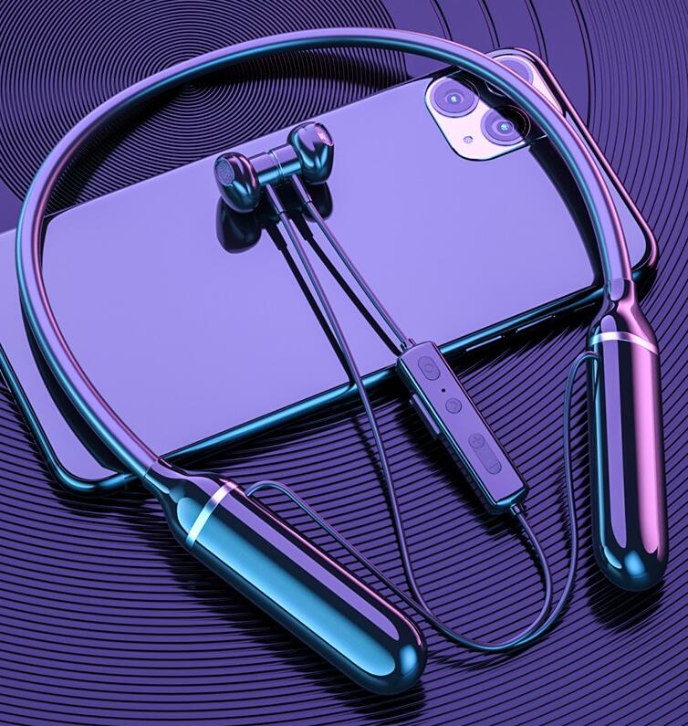 藍芽耳機 無線藍牙耳機頸掛脖式入耳2021年新款超長待機續航運動型跑步type 全館免運