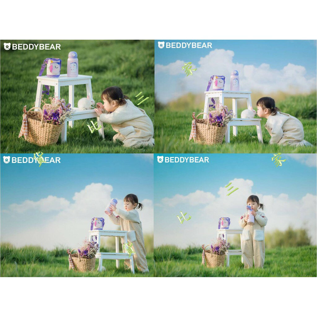 @貨比三家不吃虧@ beddybear 杯具熊不鏽鋼彈蓋吸管保溫杯 浮雕3D版 四葉草 保冷 保冰杯 316不銹鋼 吸管 1