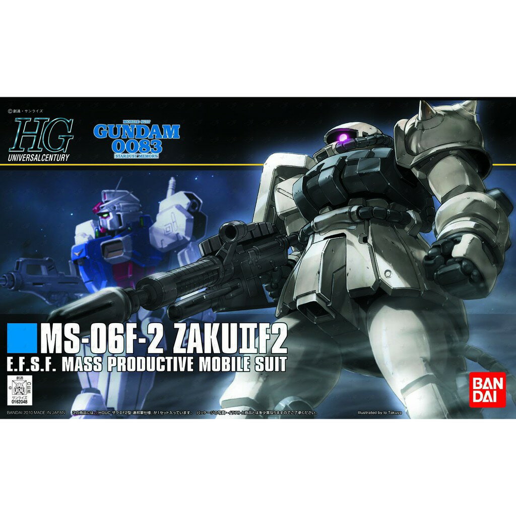 【鋼普拉】現貨 BANDAI 鋼彈模型 HGUC 1/144 #107 Zaku 薩克 II F2 MS-06F 白狼