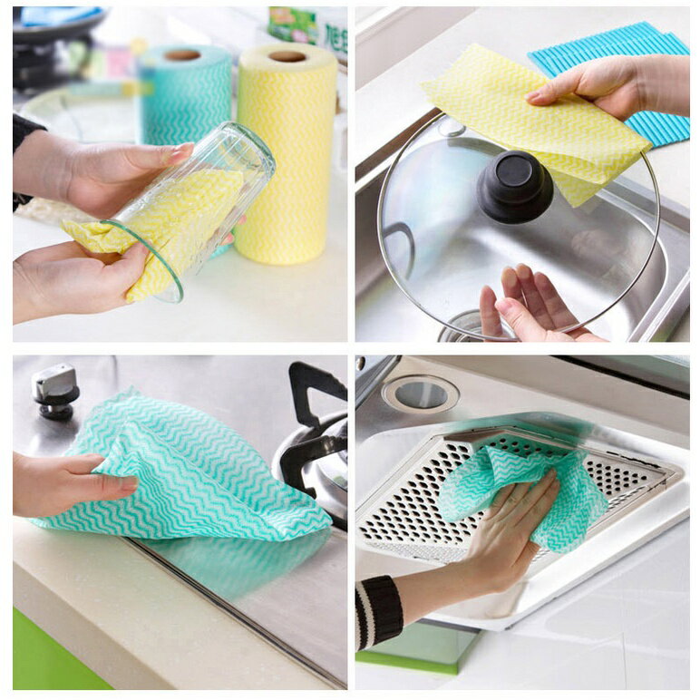 台灣現貨｜拋棄式抹布 無紡布免洗抹布  一次性抹布 洗碗巾 環保免洗抹布 50片｜丹丹悅生活 5