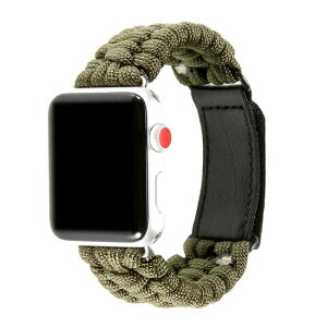 錶帶 適用AppleWatch3錶帶蘋果iwatch4救生錶帶抖音徒步旅行1蘋果手錶帶迷彩編織男女生 都市時尚