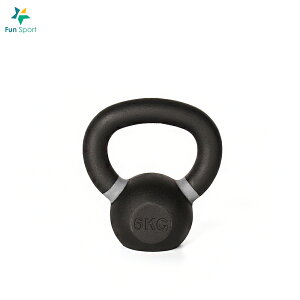 馬克斯-6kg(灰)-經典鑄鐵壺鈴（kettlebell/ weight training/Gym equipment ）FunSport