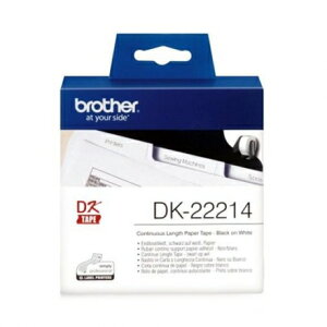 BROTHER DK-22214原廠連續標籤帶 12mm 白底黑字(2入裝)