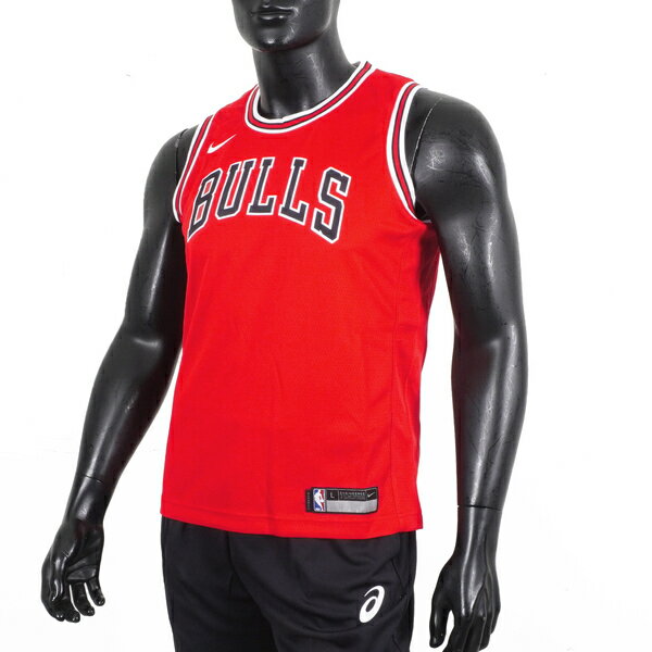 Nike NBA [WZ2B7BZ2W-BUL] 青少年 球衣 籃球背心 背心 圓領 公牛 紅白
