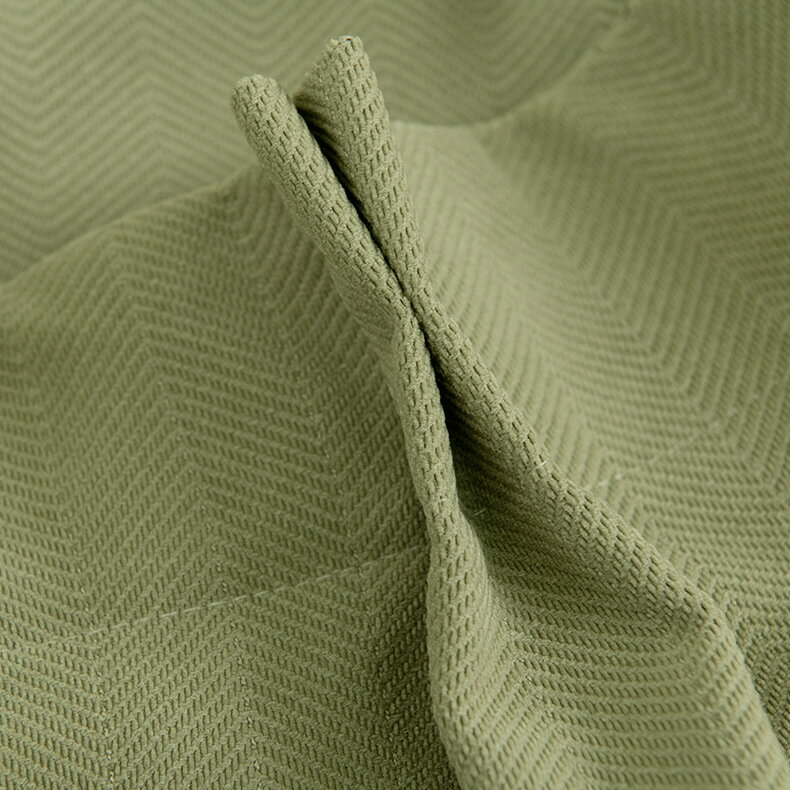 加厚抹茶綠雙面雪尼爾人字紋窗簾 美式法式窗簾臥室客廳遮光窗簾
