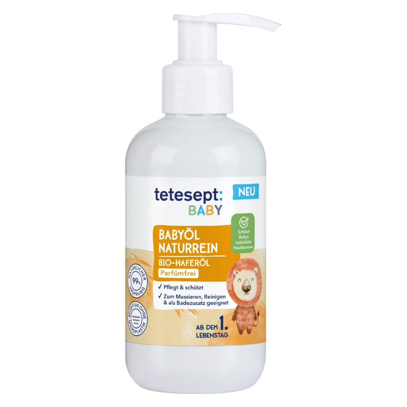 德國 Tetesept 嬰幼兒燕麥護膚油 200ml 保濕 滋潤 溫和 按摩 護膚 新生兒 嬰幼兒 附發票【心心哈德】現貨 全館499超取免運｜全場下殺★滿額再享折扣