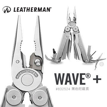 【【蘋果戶外】】Leatherman 832524 WAVE PLUS 多功能工具鉗-可換鉗口刀片 黑尼龍套 公司貨 隨身急救工具/適登山.自行車環島.露營.野外探險