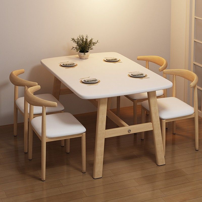 北歐 餐桌 餐桌椅組合 簡約現代餐桌家用小戶型吃飯桌子餐桌椅商用組合長方形