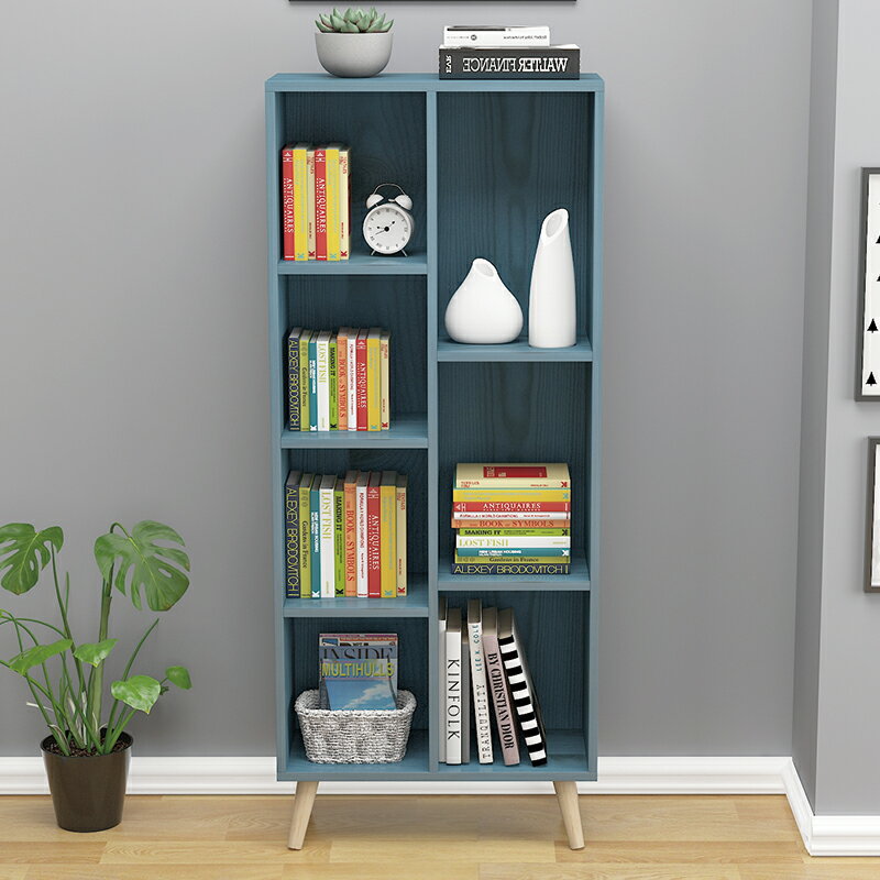 簡易書架落地簡約現代客廳置物架子創意小學生多層經濟型收納書柜【優妮好貨】