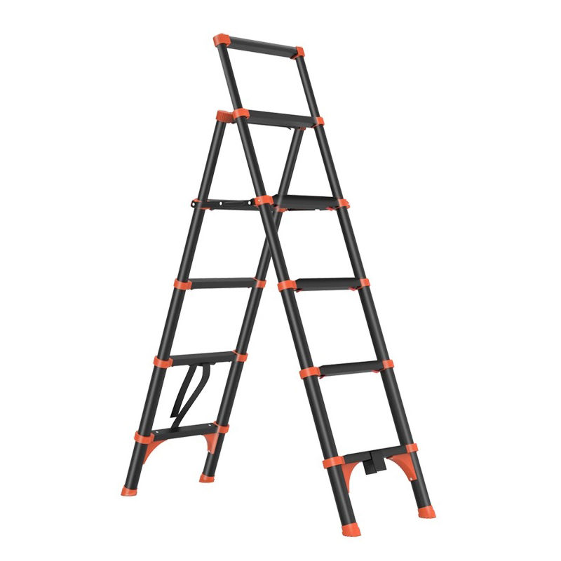 工業梯 伸縮梯 加厚便捷 節節升家用梯碳鋼鋁合金加厚伸縮梯折疊人字梯樓梯多功能行走梯子 可開發票