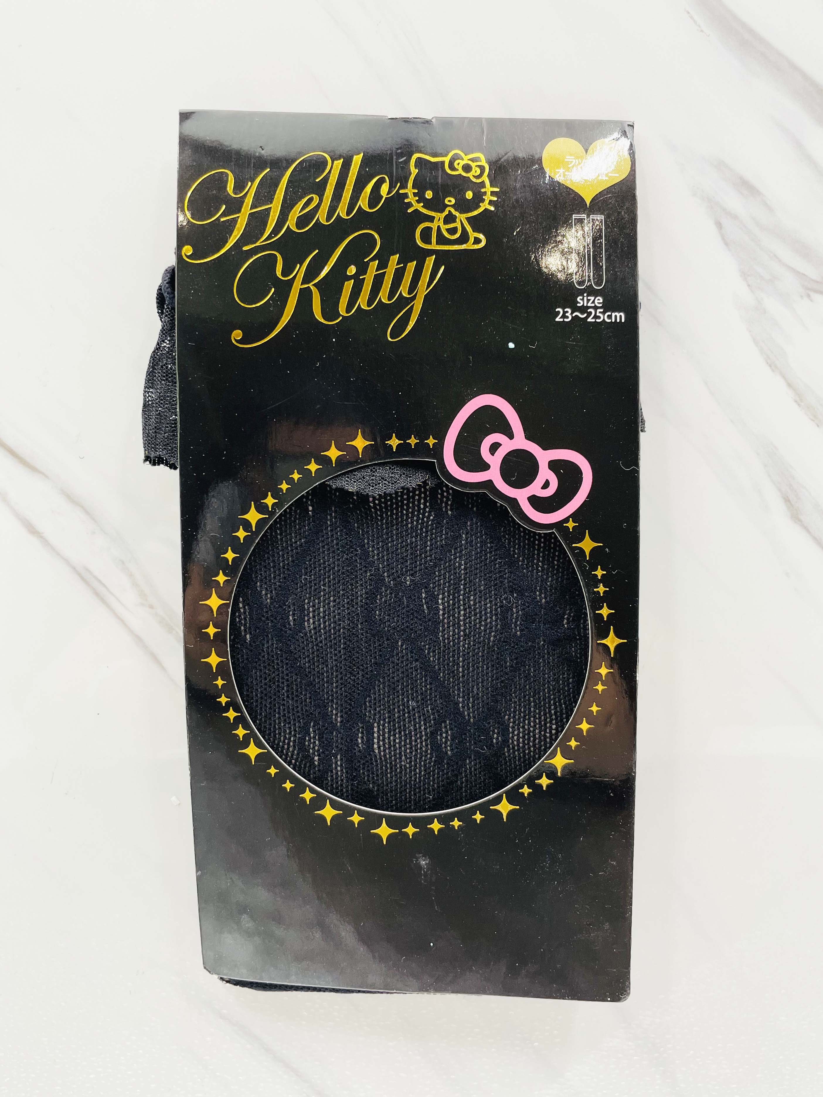 【震撼精品百貨】Hello Kitty 凱蒂貓~日本sanrio三麗鷗 KITTY長筒蕾絲襪-黑*52419