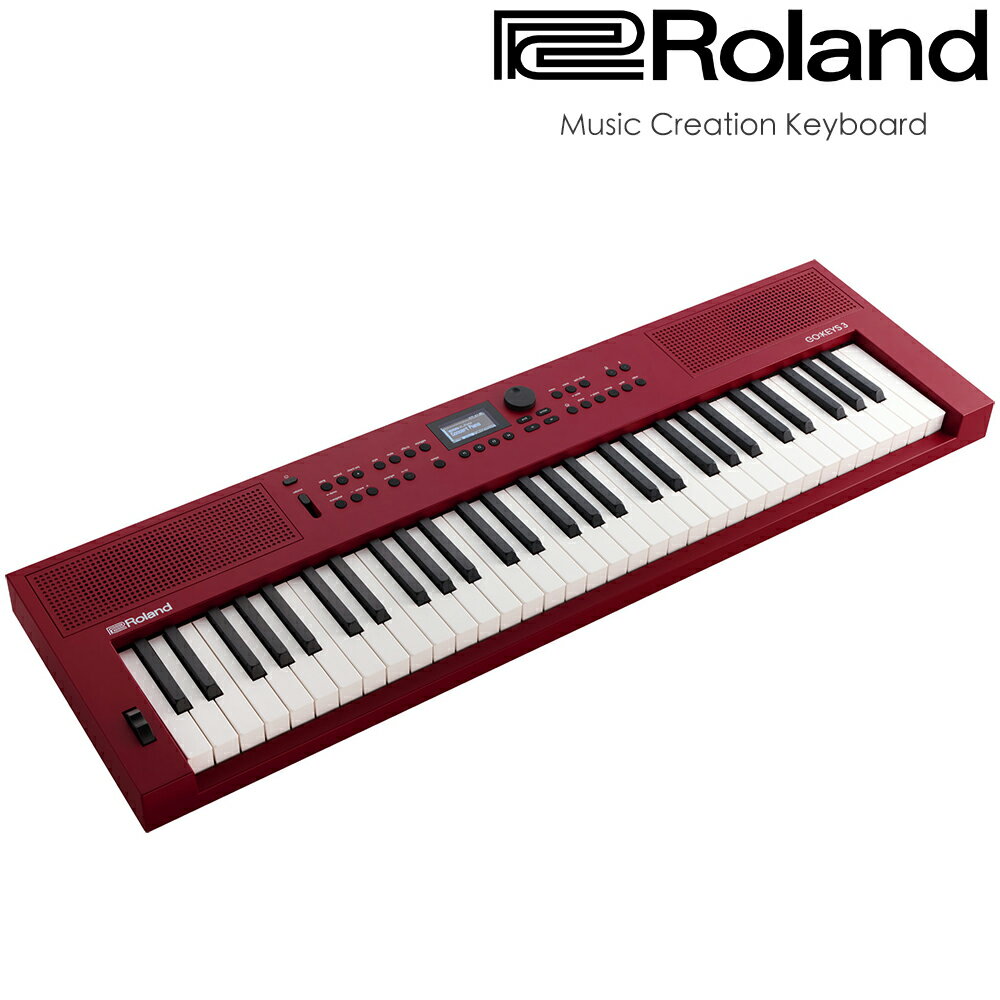 非凡樂器『 ROLAND 樂蘭』全新型態進階款61鍵音樂創作伴奏電子琴 GO:KEYS 3 / 櫻桃紅 公司貨保固