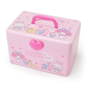 大賀屋 美樂蒂 手提箱 收納箱 化妝箱 收納 珠寶箱 飾品箱 My melody 三麗鷗 正版 授權 J00030449