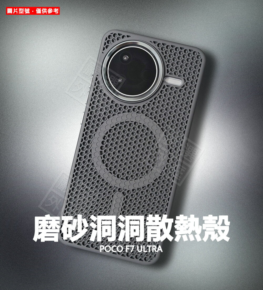 【嚴選外框】 小米 POCO F7 ULTRA 磨砂 膚感 鏤空 網孔 洞洞殼 蜂窩 散熱殼 磁吸 防摔殼 F7U 保護殼 手機殼 F7ULTRA