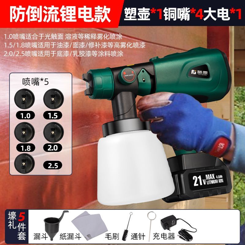 {可打統編 最低價}藤原電動噴漆槍垂直噴涂不倒流神器高霧化乳膠漆噴涂噴漆槍家用 0