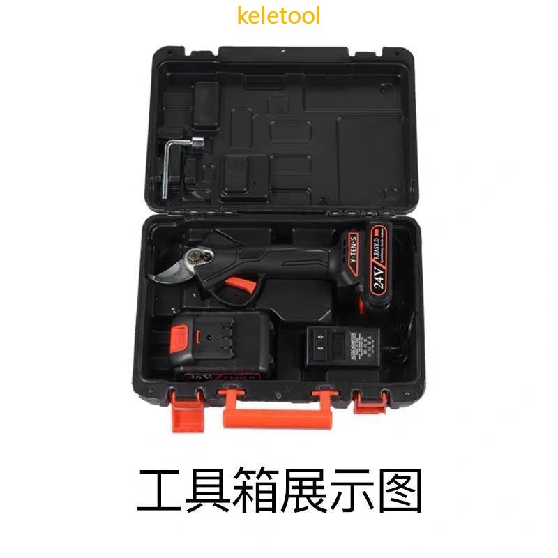 電動剪刀剪枝機鋰電修枝剪跨境電動剪枝機充電式修枝剪剪園林剪果園樹高枝鋰電修枝剪