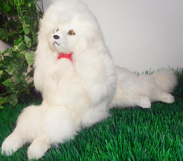 包郵 模擬狗 大臥貴婦 貴賓犬 皮毛 模擬動物模型 攝影舞臺道具