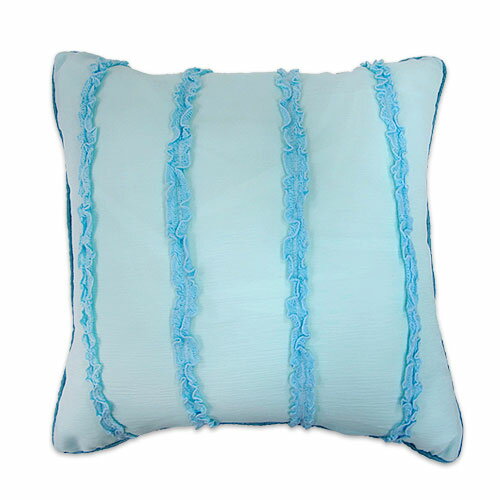 【卡洛琳】蕾絲抱枕套-藍色(40x40cm)