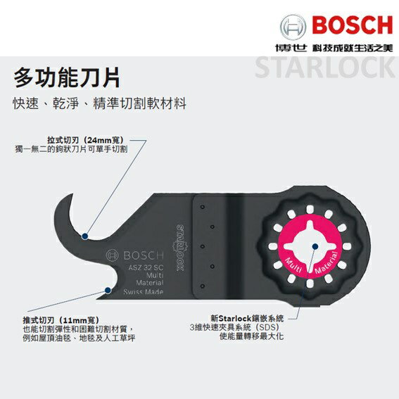 博世 魔切機配件 ASZ32SC / AIZ28SC / ACZ100SWB / ATZ52SC / 52SFC / ALI12SC 多功能刀片 通用切片 多種材質 切割片 刀片 刮刀 S - 臺灣博世 原廠公司貨