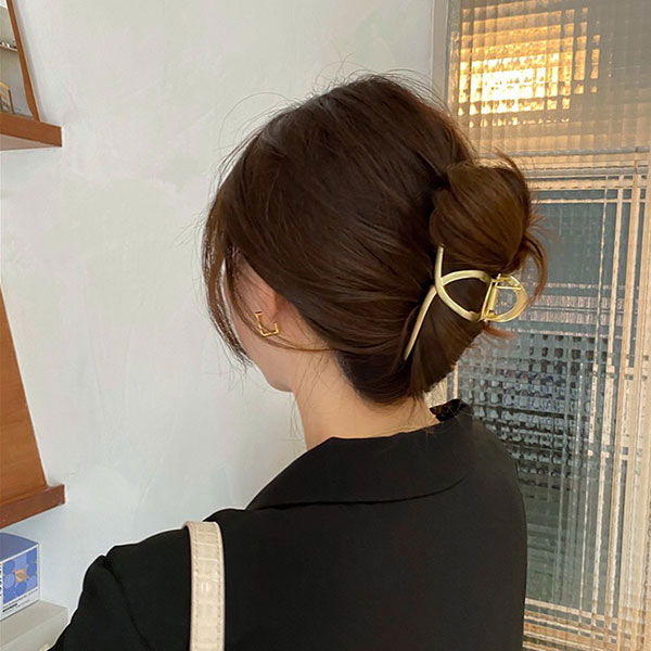 ANNAS 正韓 爆款 金屬 鯊魚夾 抓夾 髮夾 大號 金色 銀色 光澤 韓國 7