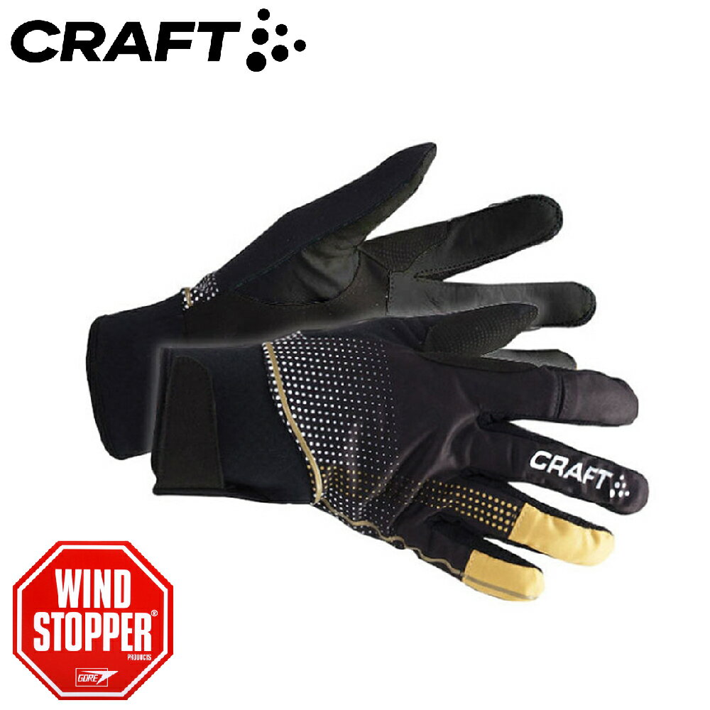 【CRAFT 瑞典 WS 防風保暖手套《黑》】1904292/透氣彈性保暖手套/防寒手套/登山滑雪