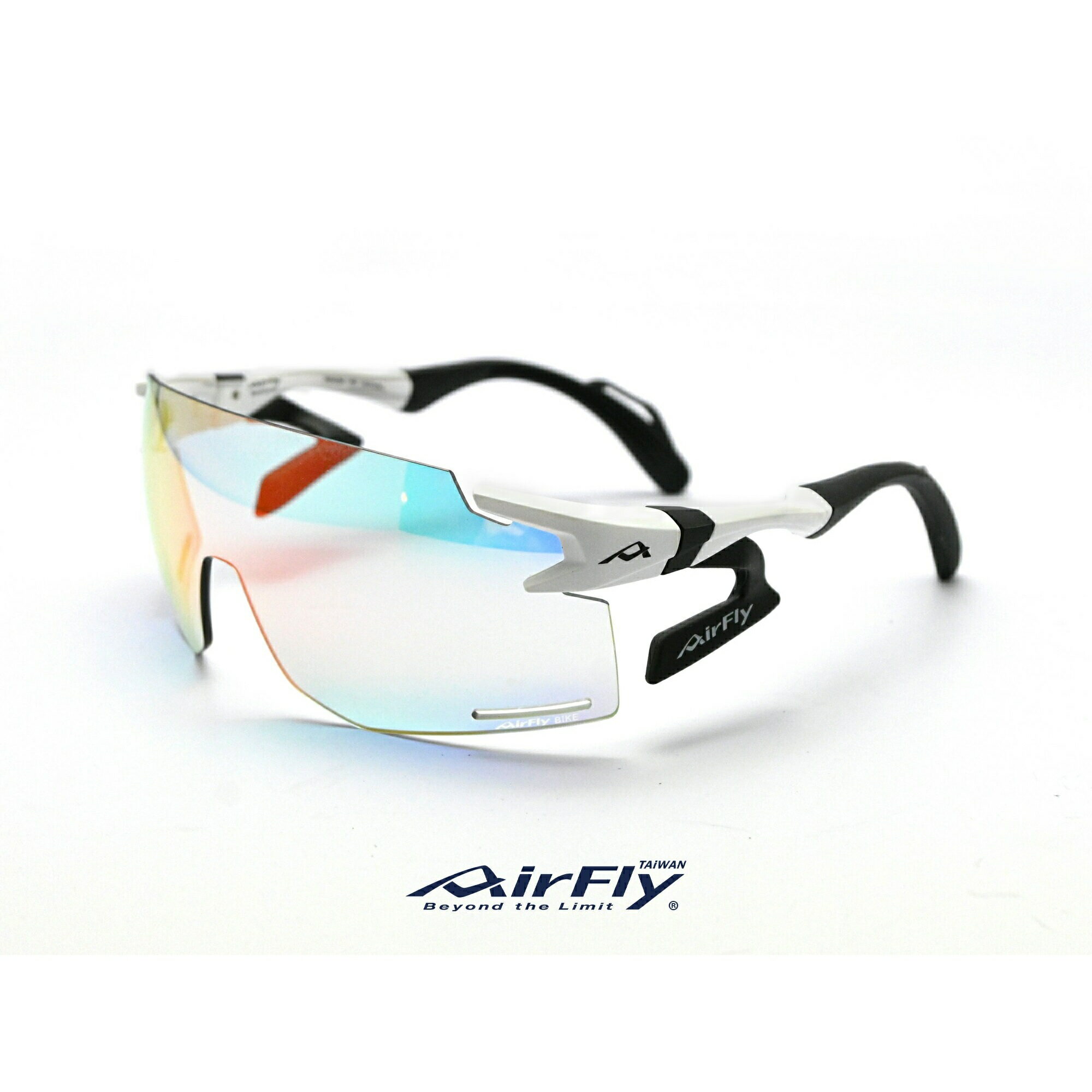 【AirFly】滑輪國手李巧容同款｜AF301BKTD【特製變色款】｜301-C2無鼻墊運動太陽眼鏡 特級金水銀鏡片 珍珠白