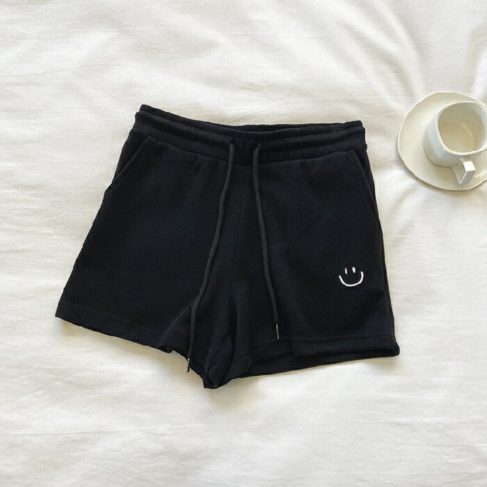 短褲女新款夏季薄款運動休閑闊腿褲高腰寬松瑜伽居家褲子睡褲 1