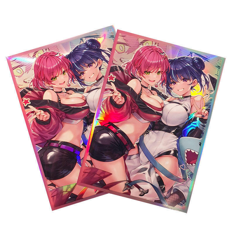遊戲王卡套異畫雙子妹套閃套VG卡牌保護套高畫質鐳射套63x90
