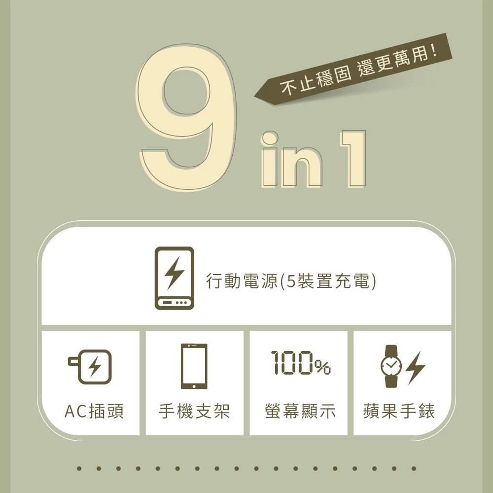 〖KINYO〗 超防爆｜9合一萬用AC行動充 (KPB) 行動電源 支援蘋果手錶 Type-C+蘋果 6