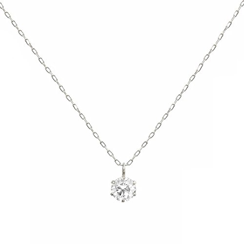 One&Only Jewellery【日本代購】0.1 CT G 、 H 色Pt 鉑金天然鑽石項鍊吊墜【附鑑定證書】16042601