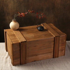 收納箱實木帶蓋木盒子創意裝飾木箱長方形戶外道具復古木箱