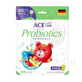 【誠意中西藥局】ACE SUPER KIDS 機能Q 33e益生菌 14顆/袋