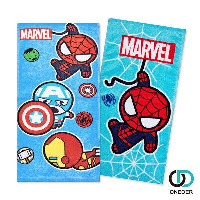 【ONEDER旺達】MARVEL 蜘蛛人 鋼鐵人童巾 純棉毛巾 吸水毛巾 毛巾 ML-DB007 ML-DB010