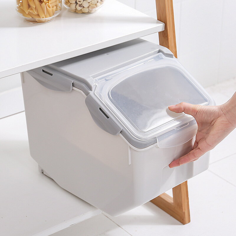 裝米桶家用防蟲防潮密封20斤加厚食品級30斤廚房塑料儲米箱大容量