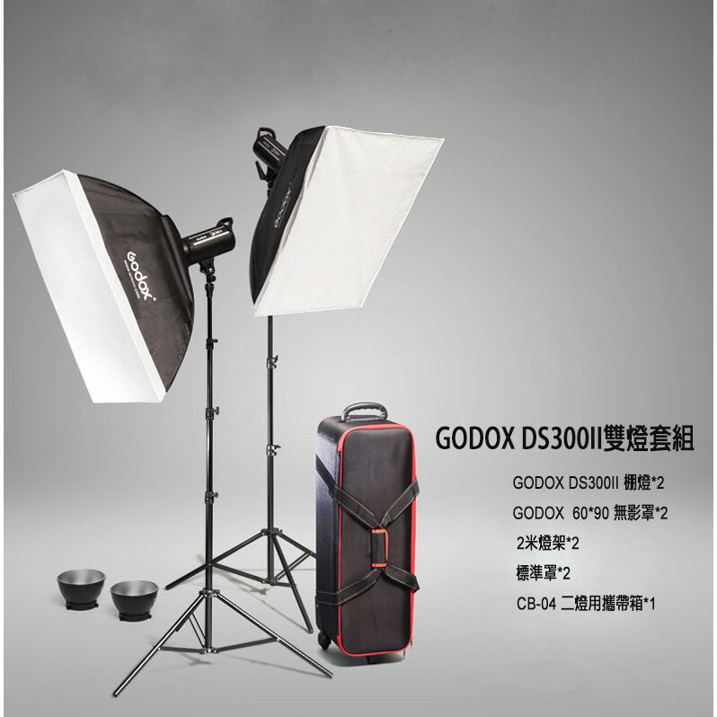 【EC數位】Godox 神牛 DS300II 玩家棚燈二代雙燈套組 攝影燈 無影罩 造型燈 內建X1系統